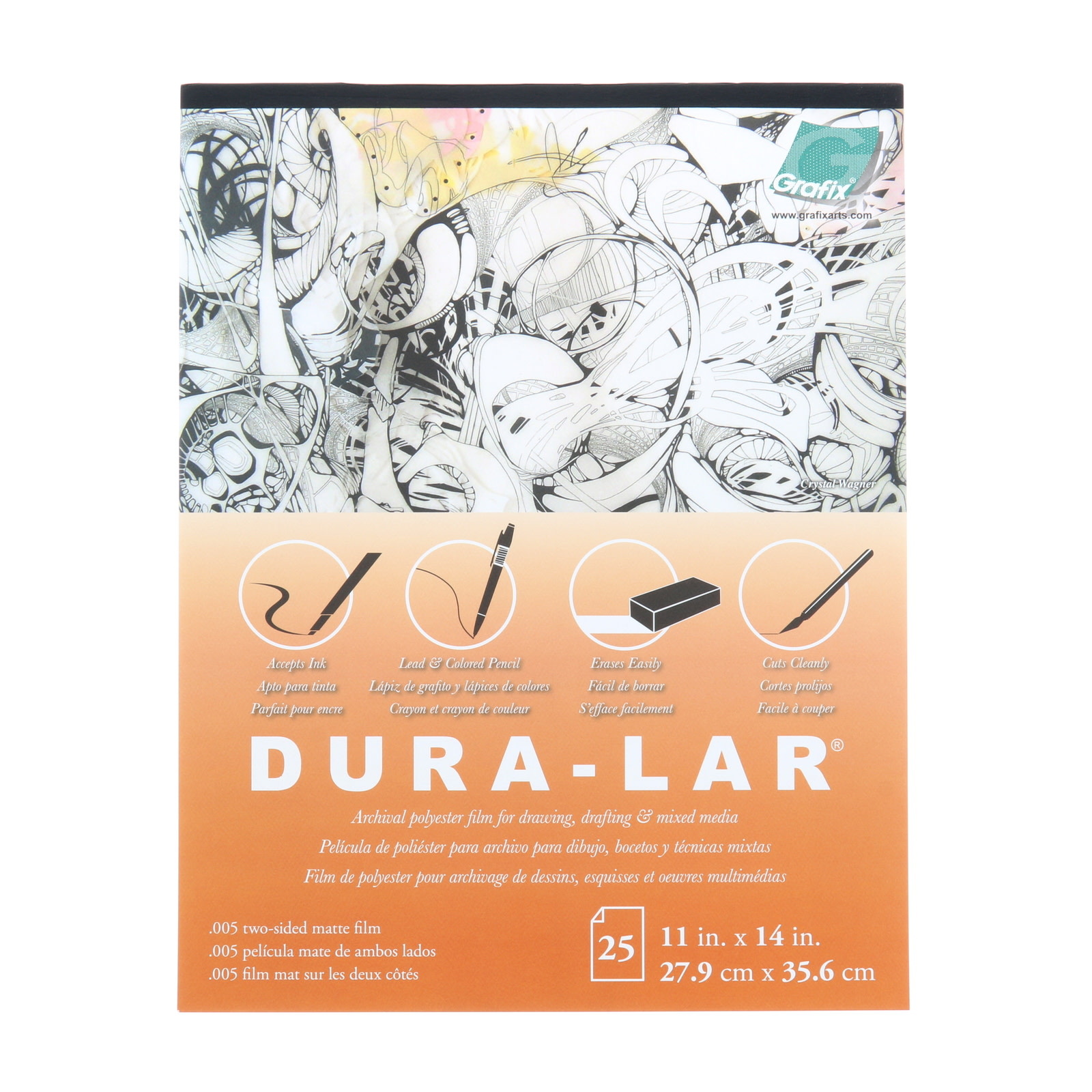 Grafix Matte Dura-Lar, 11" x 14" - 25 Sheets