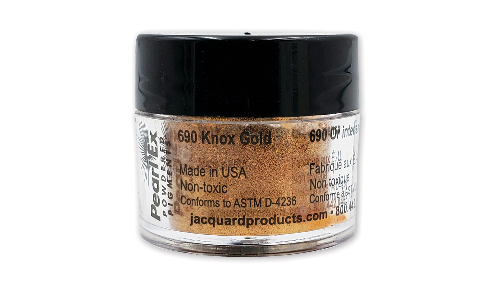 Jacquard Pearl Ex Powdered Pigments, 3g Jar, Knox Gold