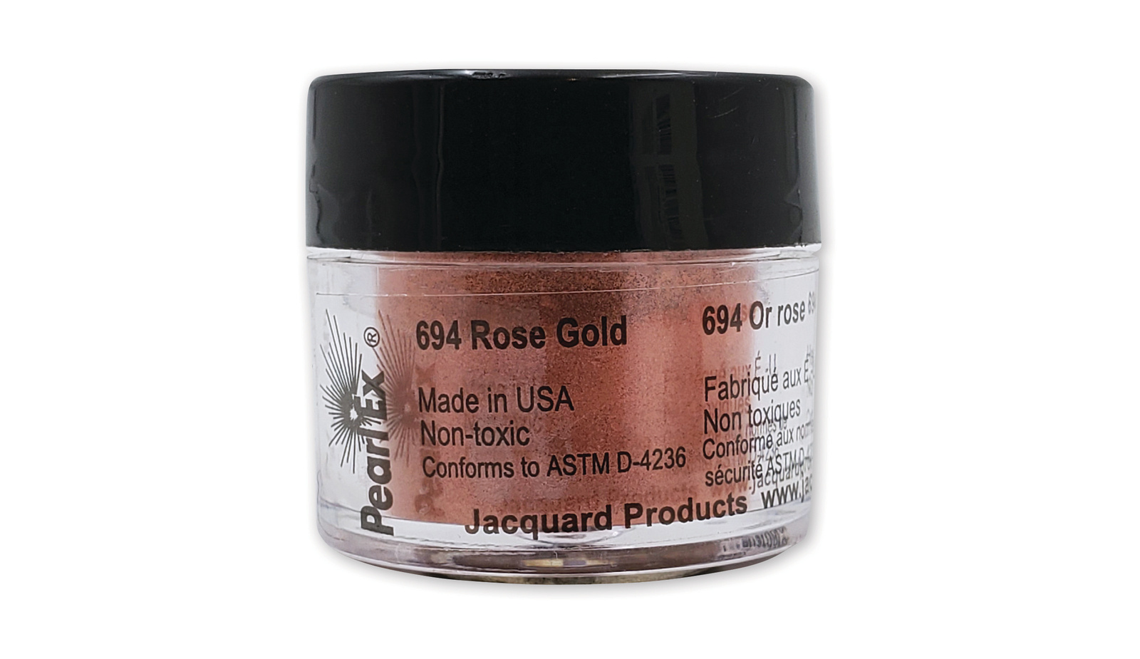 Jacquard Pearl Ex Powdered Pigments, 3g Jar, Rose Gold