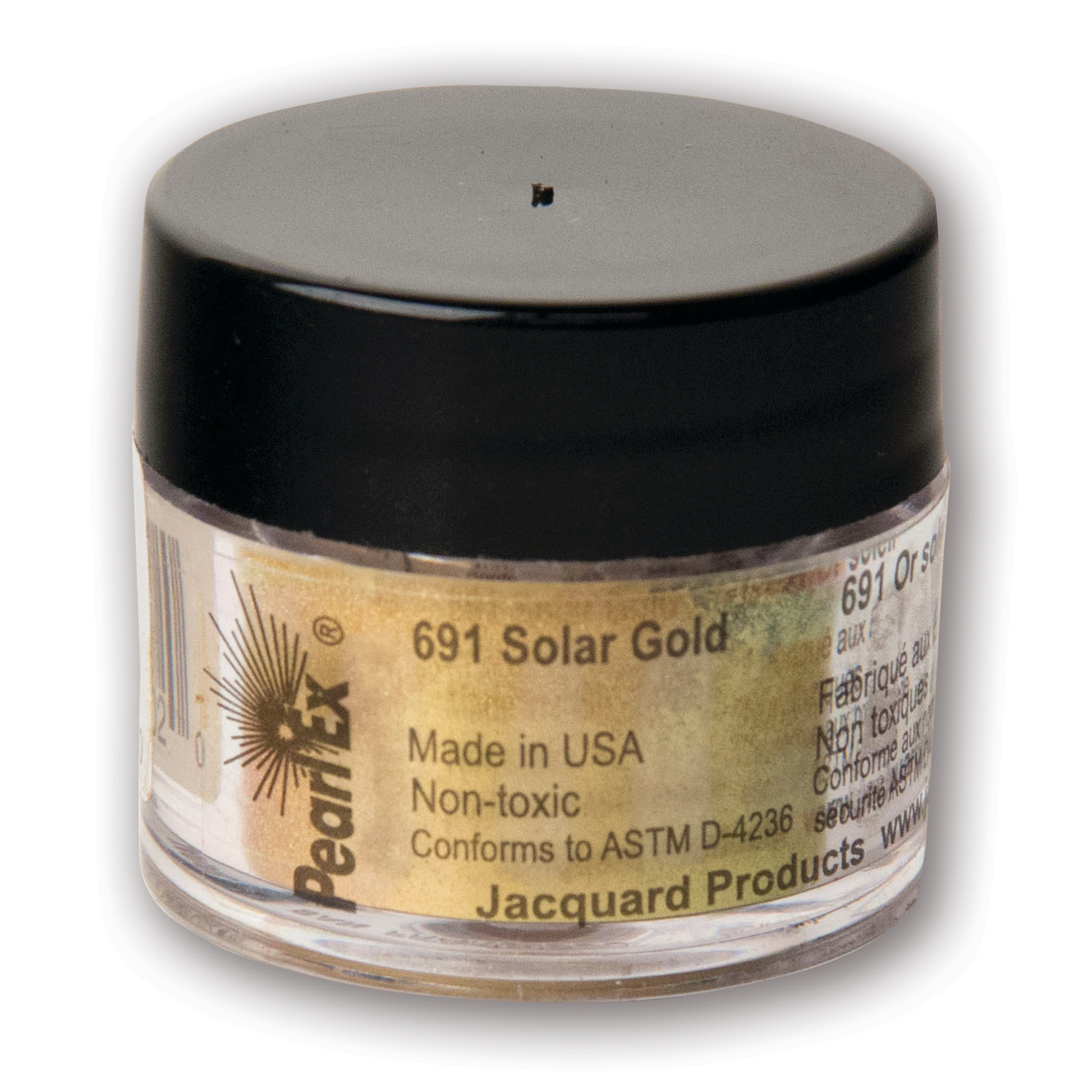 Jacquard Pearl Ex Powdered Pigments, 3g Jars, Solar Gold