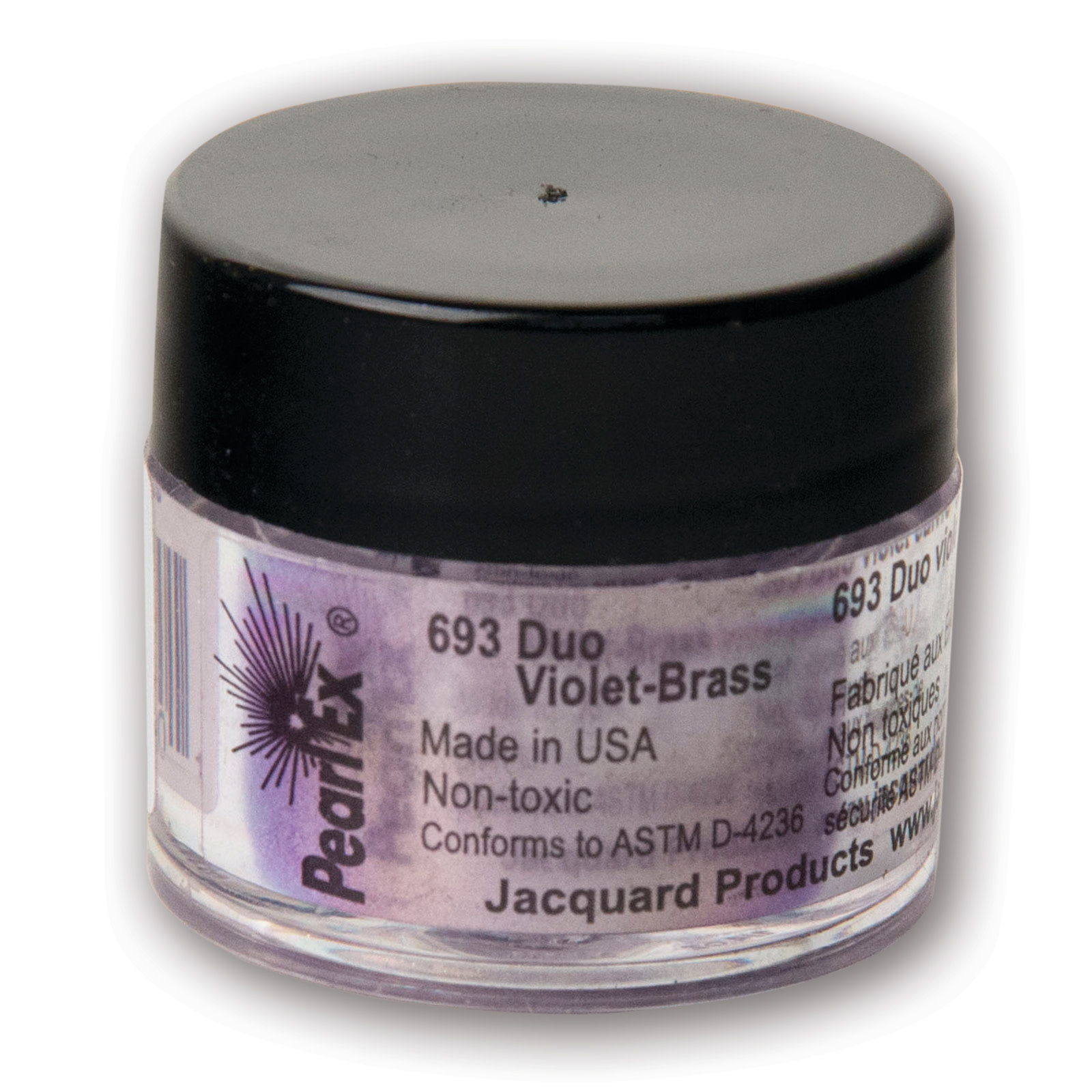 Jacquard Pearl Ex Powdered Pigments, 3g Jars, Duo Violet-Brass