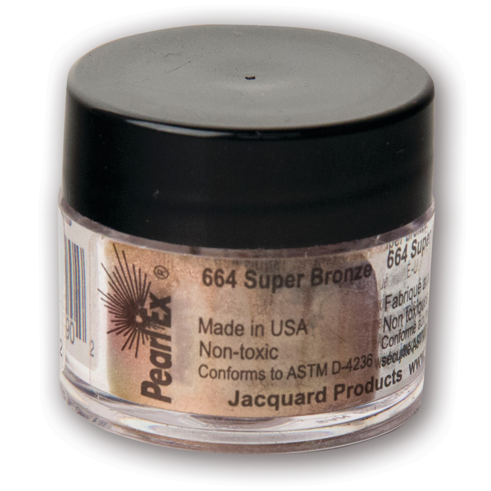 Jacquard Pearl Ex Powdered Pigment, 3g Jar, Super Bronze