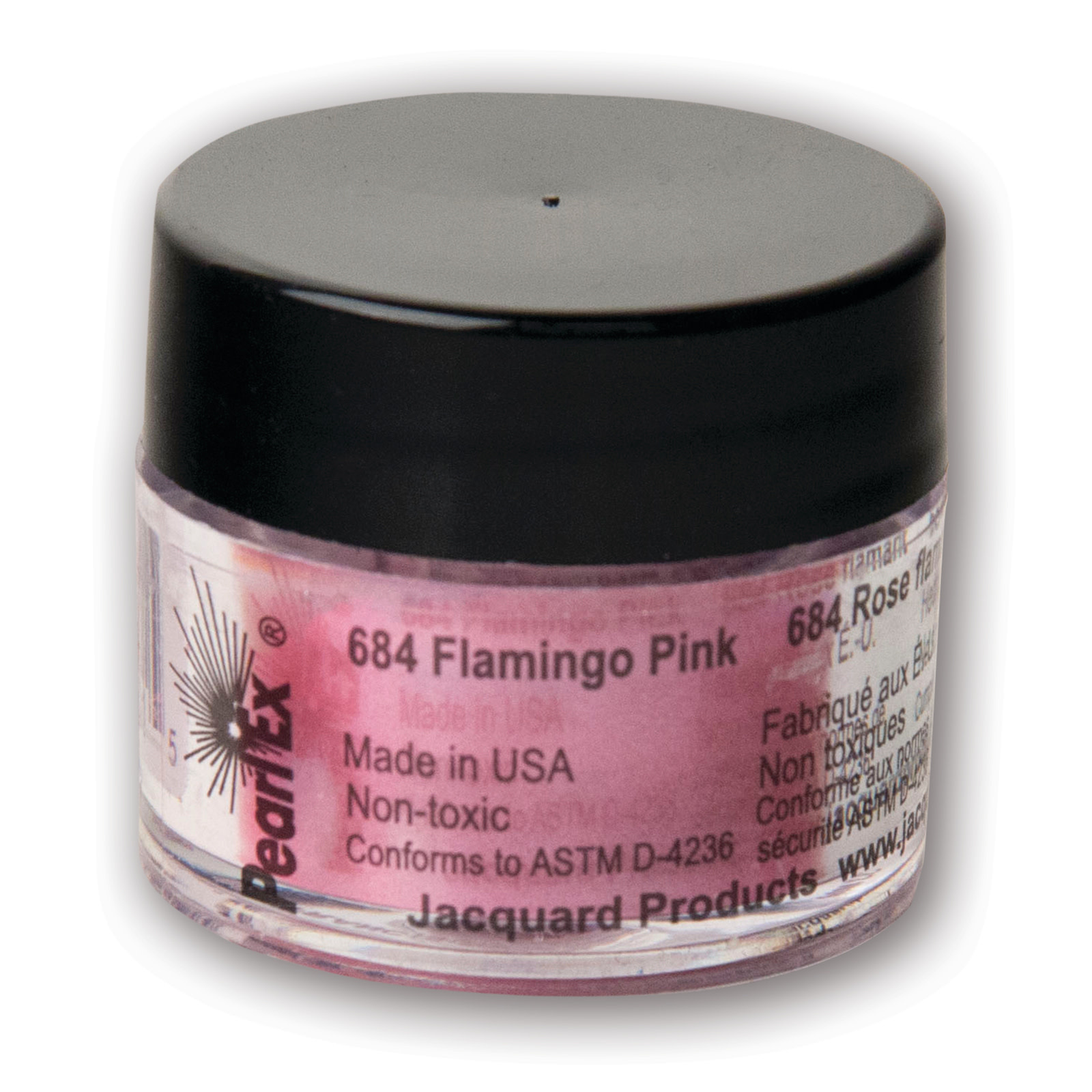 Jacquard Pearl Ex Powdered Pigment, 3g Jar, Flamingo Pink