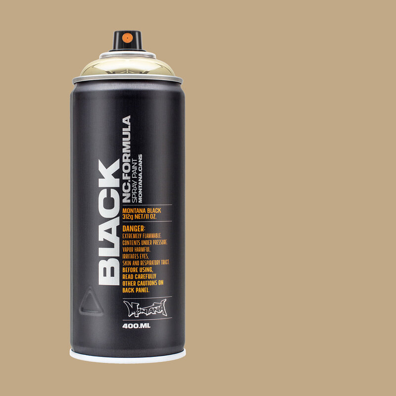 Montana Cans BLACK High-Pressure Cans Spray Color, 400ml Cans, Goldchrome