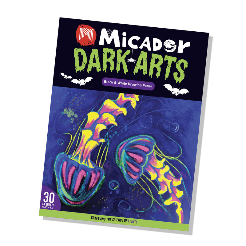 Micador Dark Arts Drawing Pad Blk/Wht