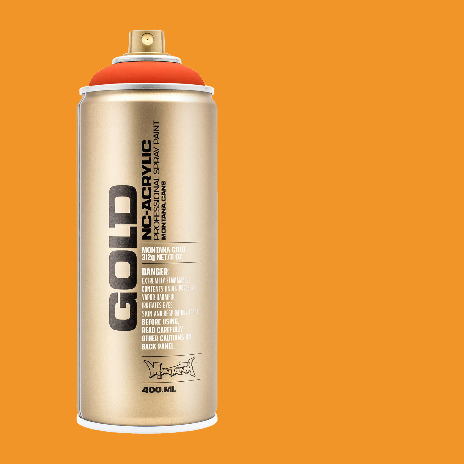 Montana Cans GOLD Spray Color, Power Orange - 400ml Spray Can