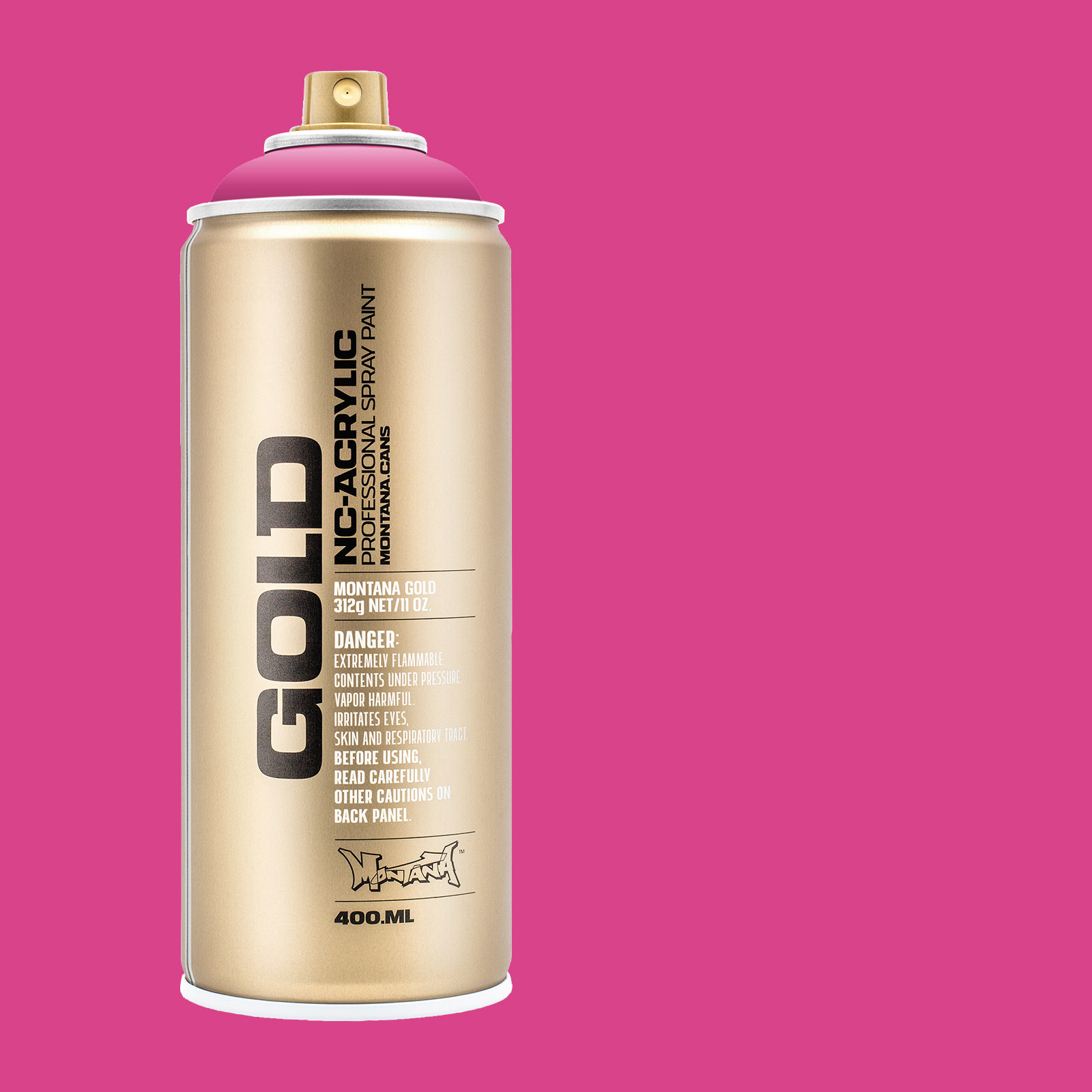 Montana Cans GOLD Spray Color, Pink Pink - 400ml Spray Can