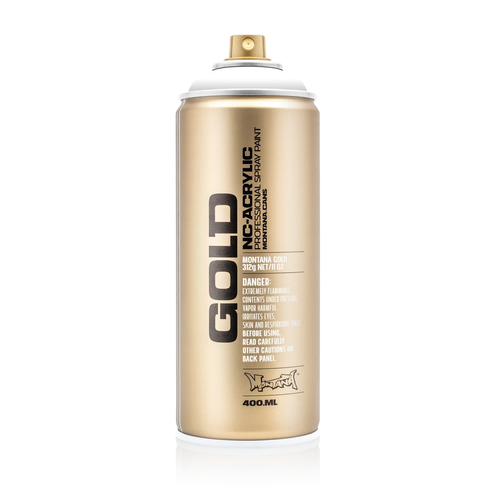 Montana Cans GOLD Spray Color, Shock White - 400ml Spray Can