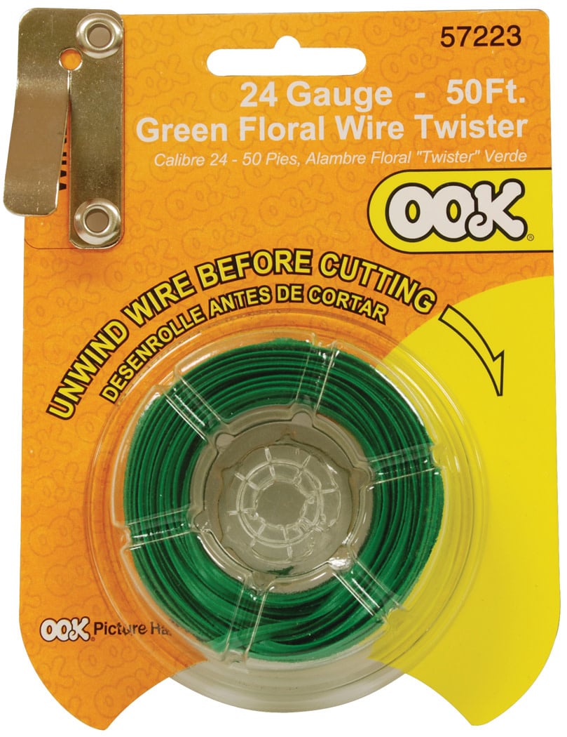 OOK Green Floral Wire, - 50 ft.
