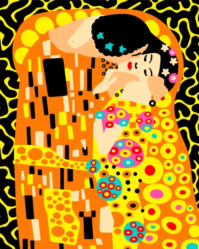 Today is Art Day PBN- Gustav Klimt - The Kiss