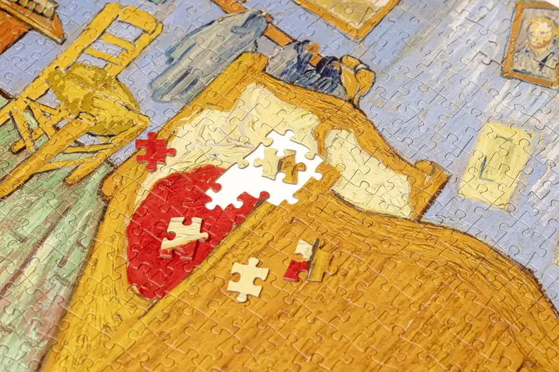 Today is Art Day Puzzle - Vincent Van Gogh-Bedroom in Arles