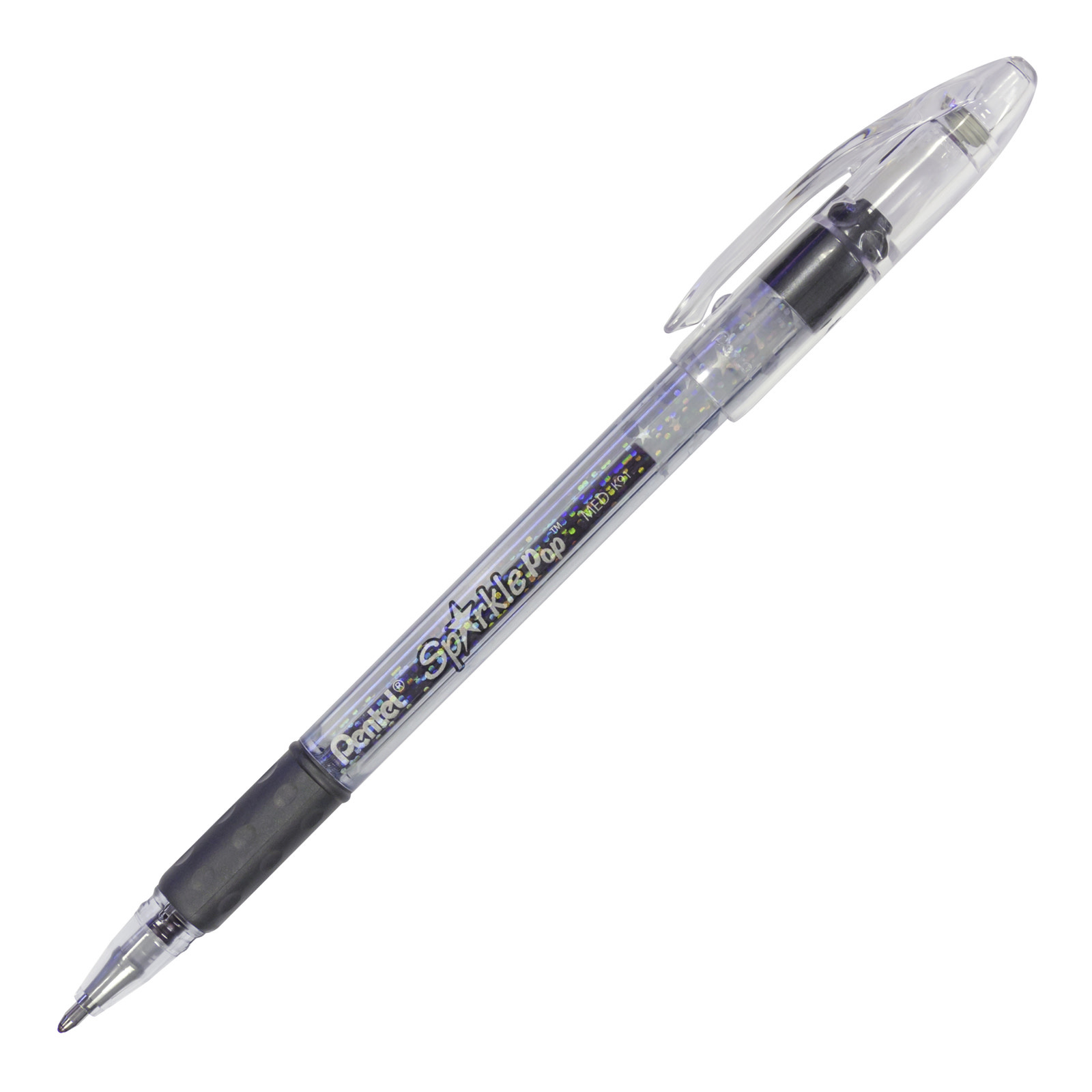 Pentel Sparkle Pop Metallic Gel Pens, Black/Red Metallic