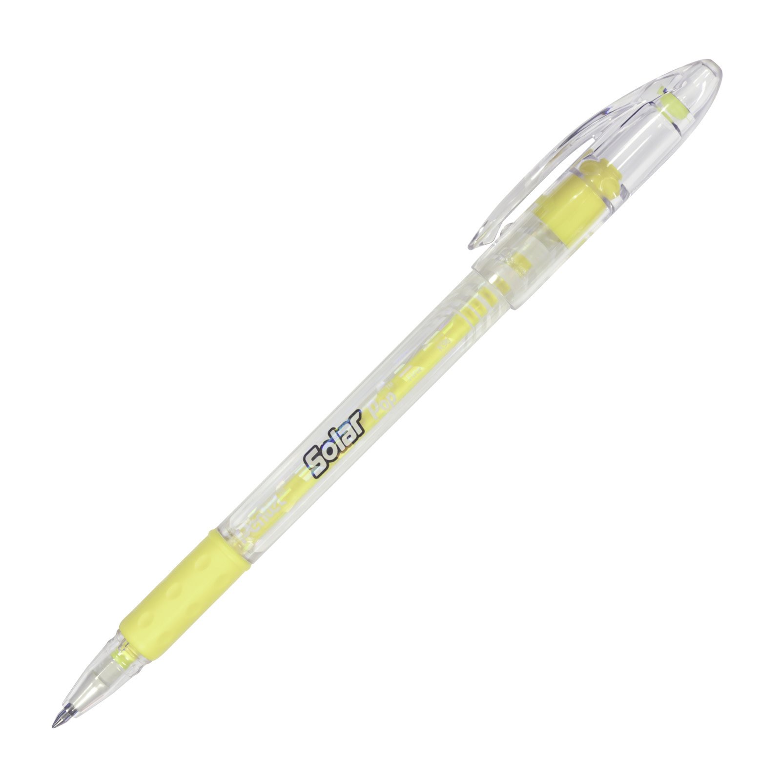 Pentel Solar Pop Neon Gel Pens, Yellow Neon
