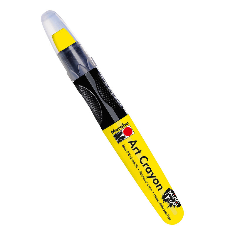 Marabu Art Crayons, Sunshine Yellow - Water Soluble Wax