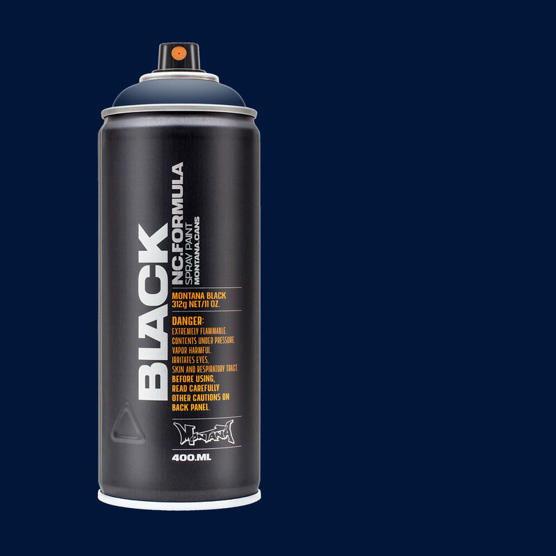 Montana Cans Montana BLACK High-Pressure Can Spray Color, 400ml Can, Dark Indigo