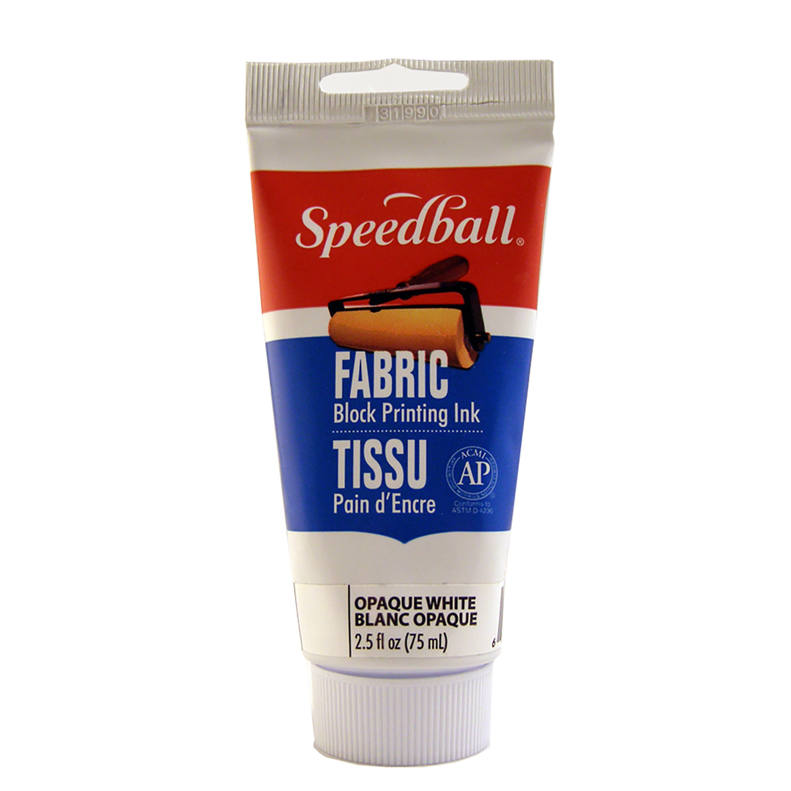 Speedball Printing Inks for Fabrics, 2.5 oz., Opaque White