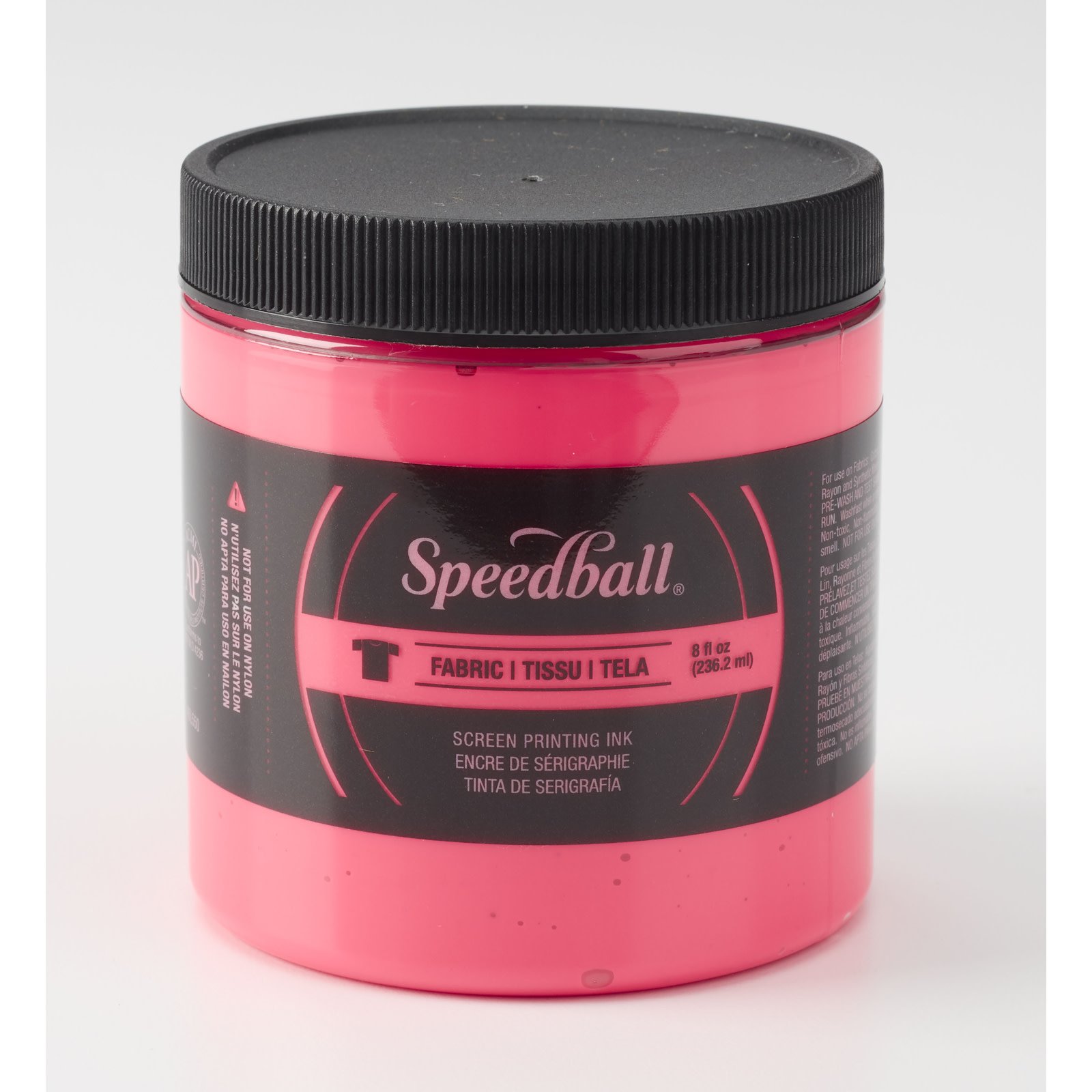 Speedball Fabric Screen Printing Inks, 8 oz., Fluorescent Pink
