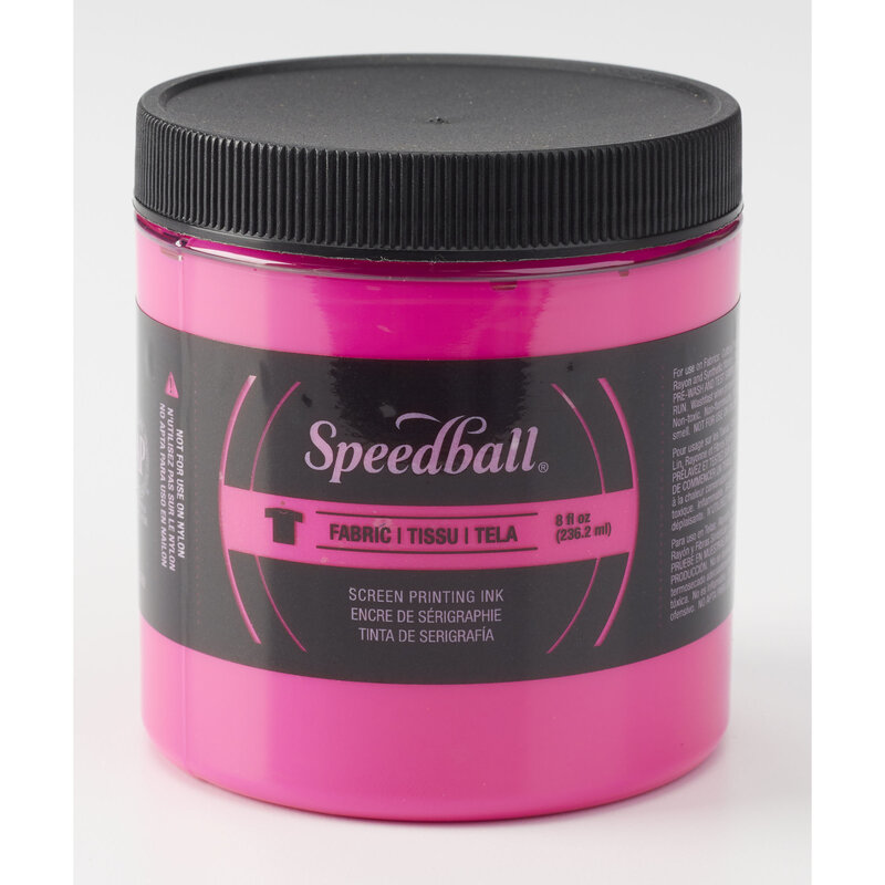 Speedball Fabric Screen Printing Inks, 8 oz., Fluorescent Magenta