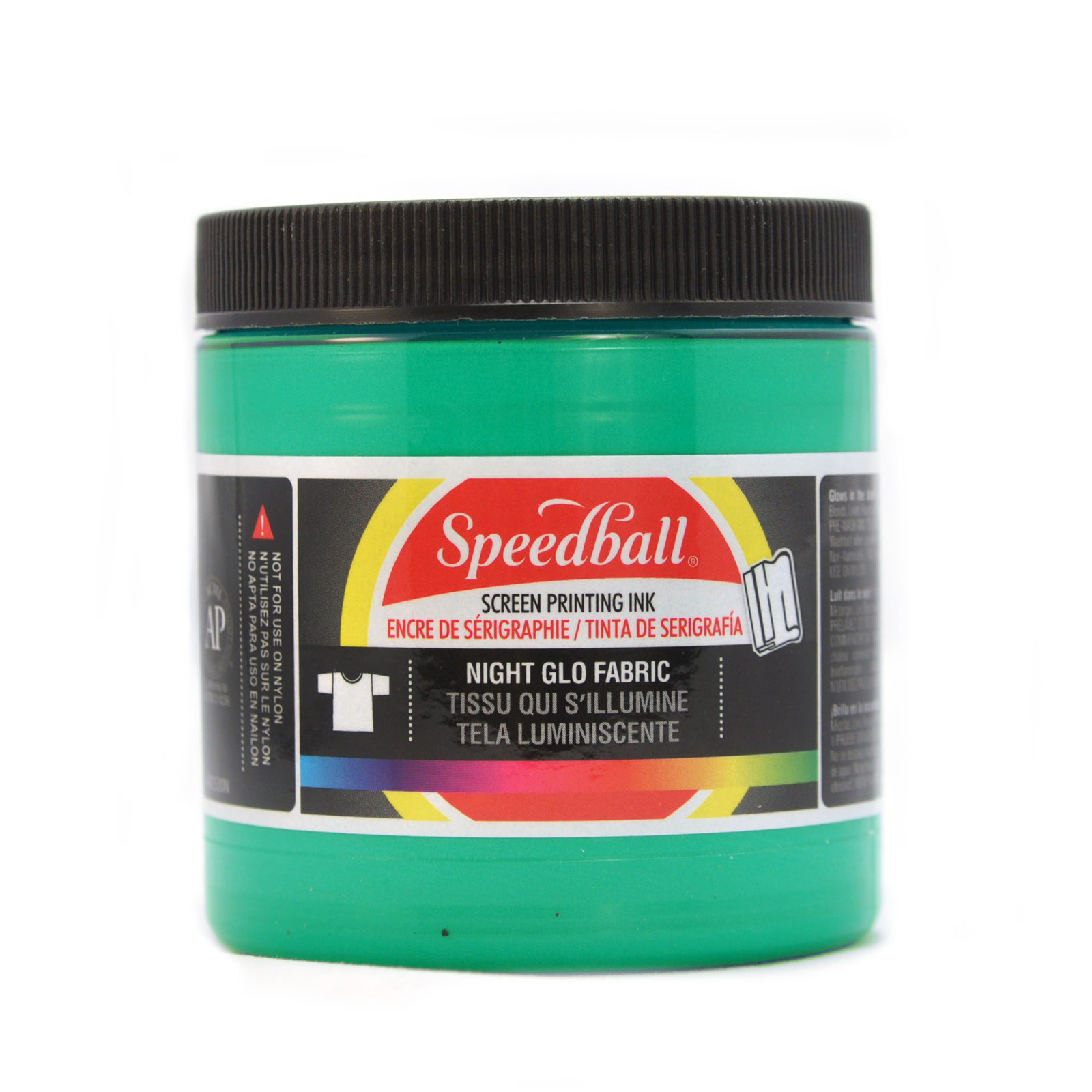 Speedball Night Glo Phosphorescent Screen Printing Ink, Green - 8 oz.