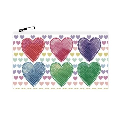 Diamond Dotz Love Hearts Zipper Pouch