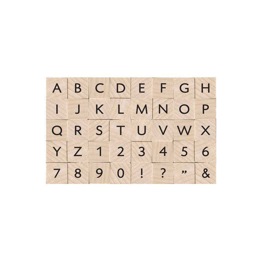 Hero Arts Essential Uppercase Letters & Numbers Rubber Stamp Set
