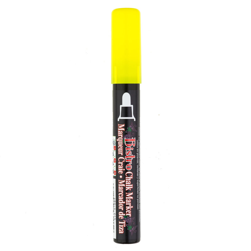Uchida Uchida Bistro Chalk Markers, Broad - 6mm, Yellow