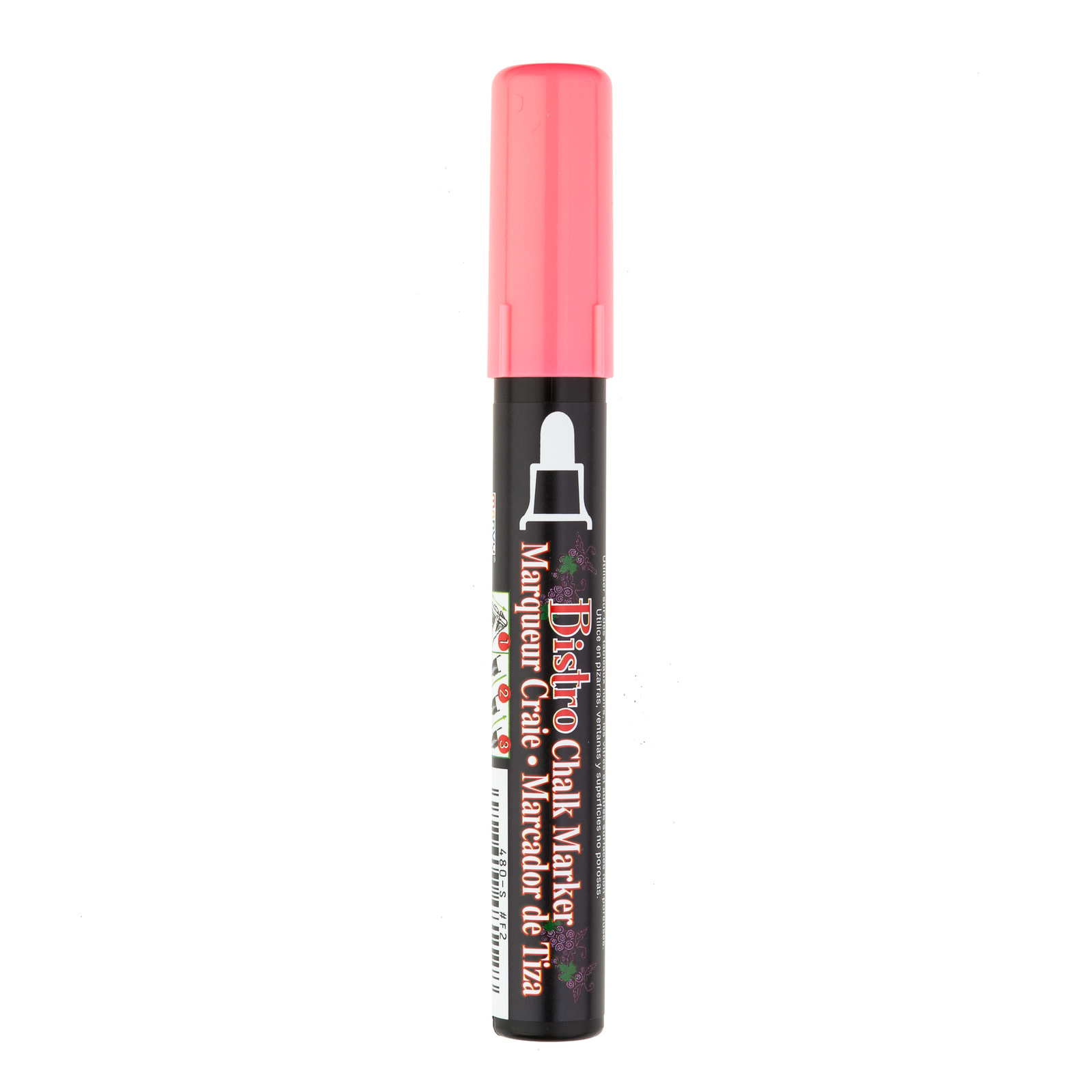 Uchida Bistro Chalk Markers, Broad - 6mm, Fluorescent Red
