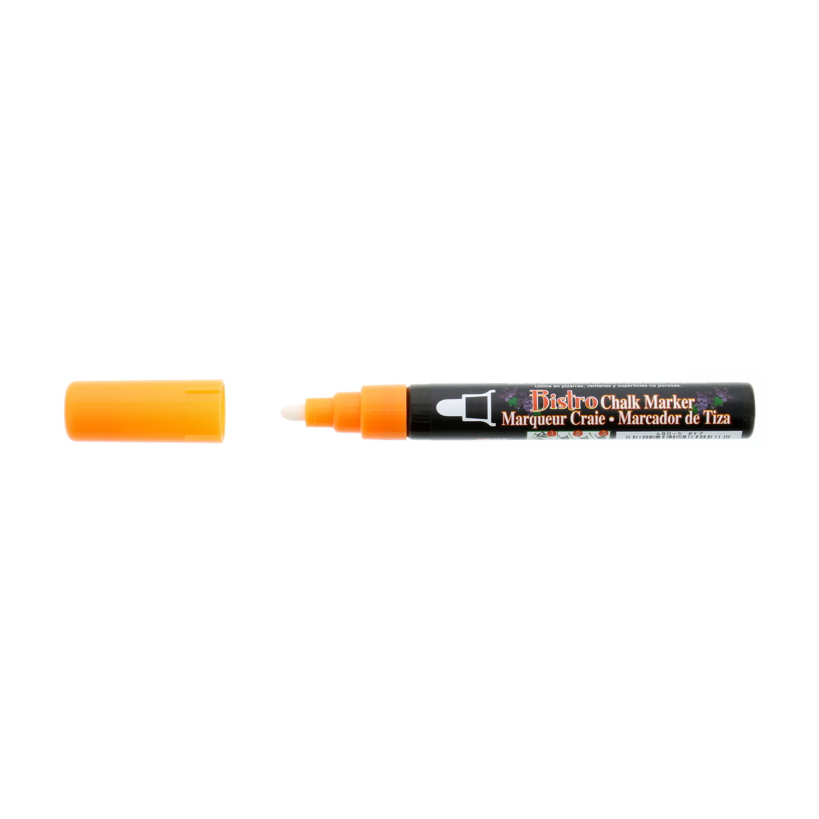 Uchida Bistro Chalk Markers, Broad - 6mm, Fluorescent Orange