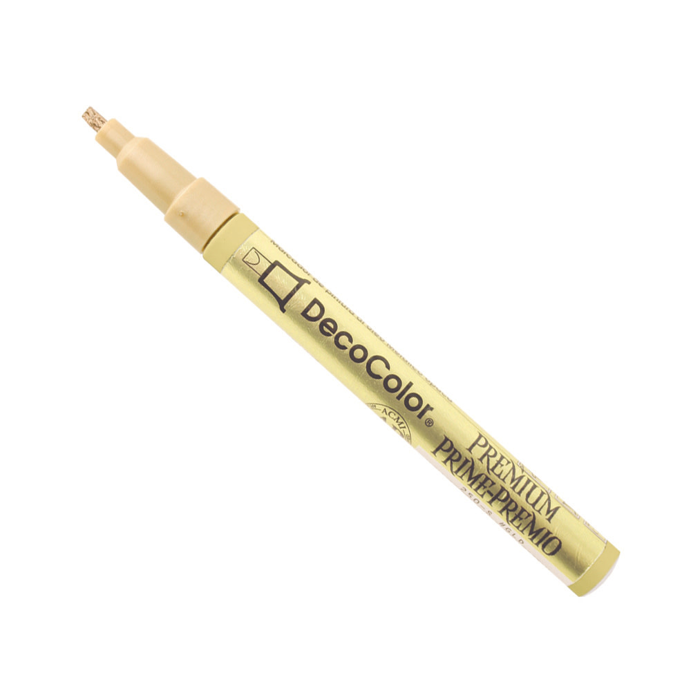 Uchida DecoColor Premium Paint Markers, 2mm Leafing Tip, Gold
