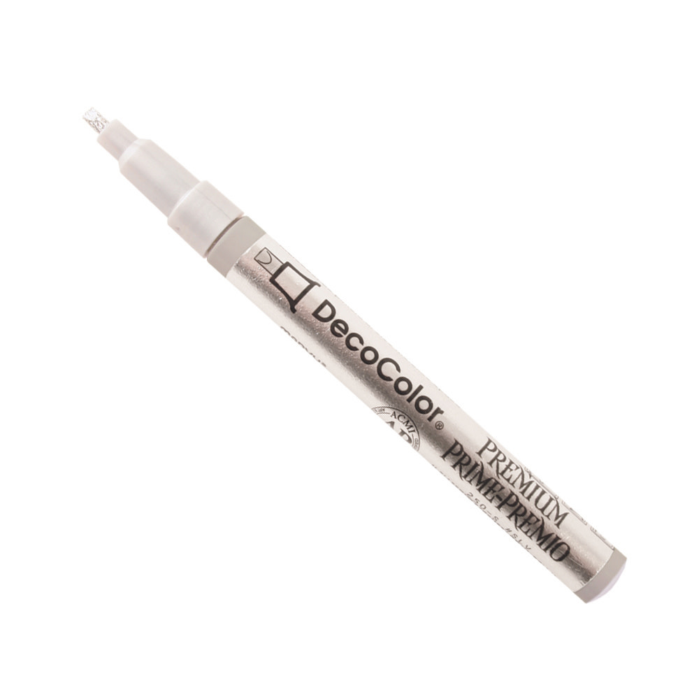 Uchida DecoColor Premium Paint Markers, 2mm Leafing Tip, Silver