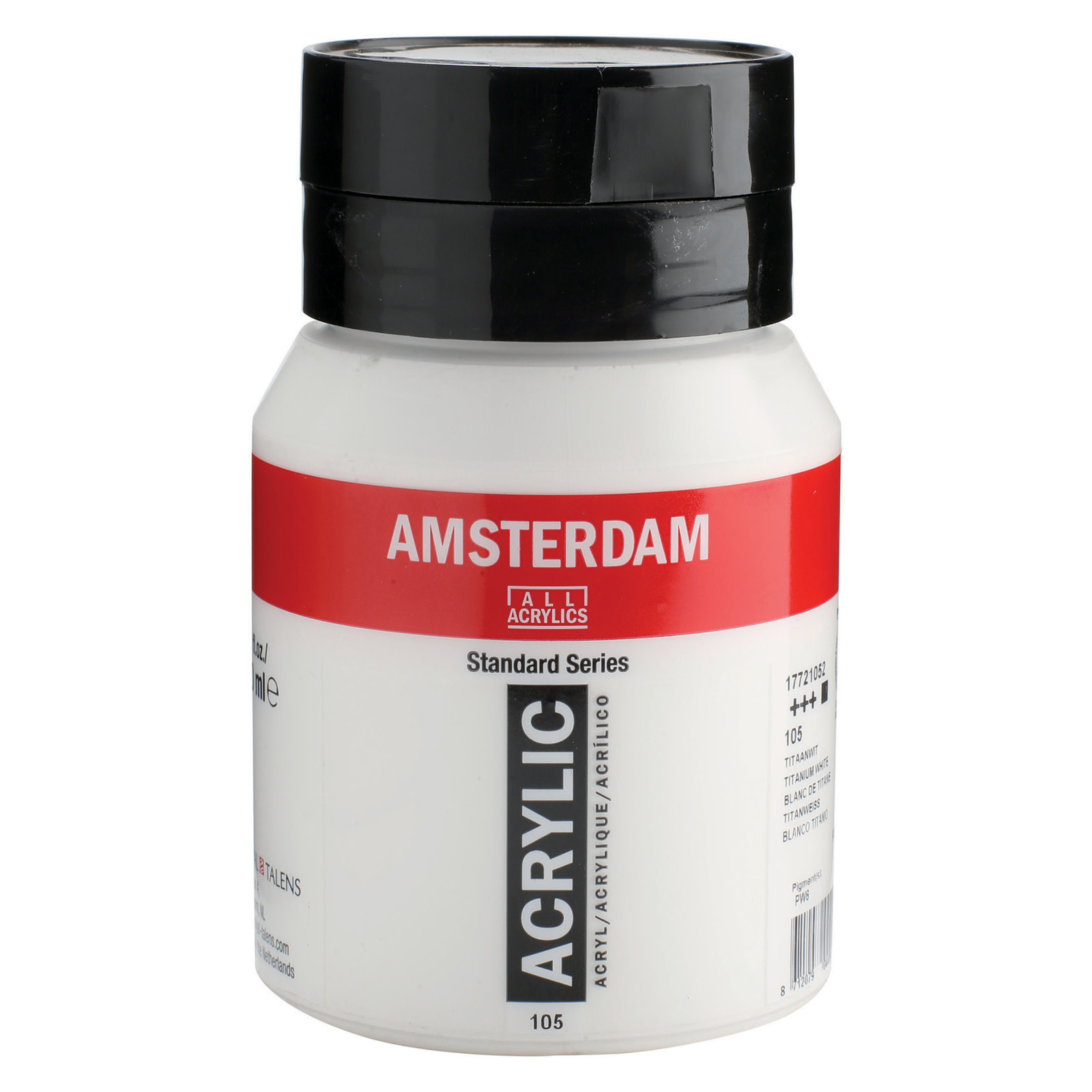Amsterdam Standard Acrylics, 500ml Jars, Titanium White