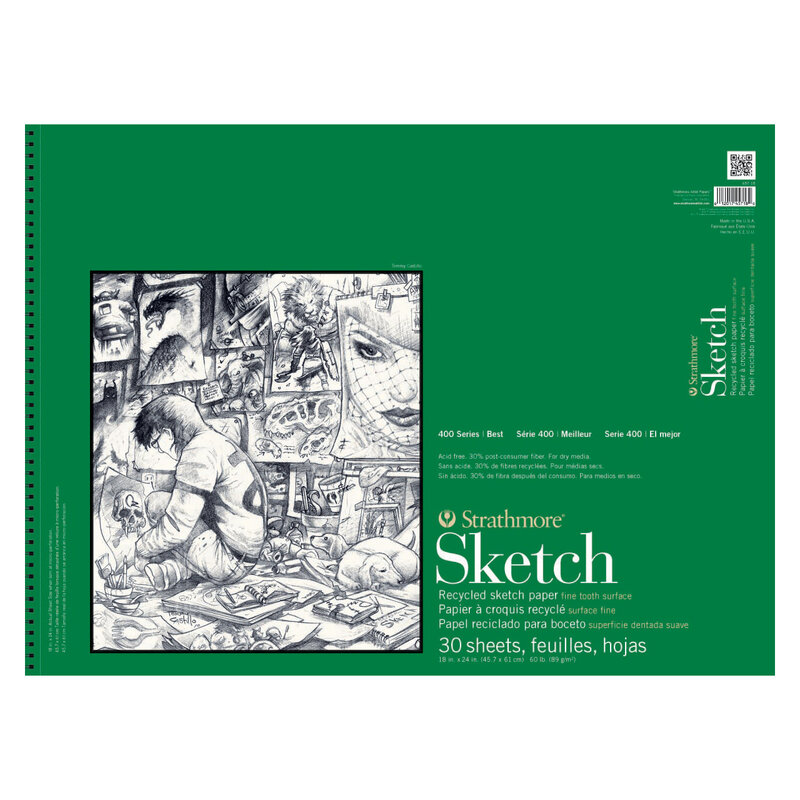 Strathmore Sketch Paper Pads 400 Series Recycled 18X24