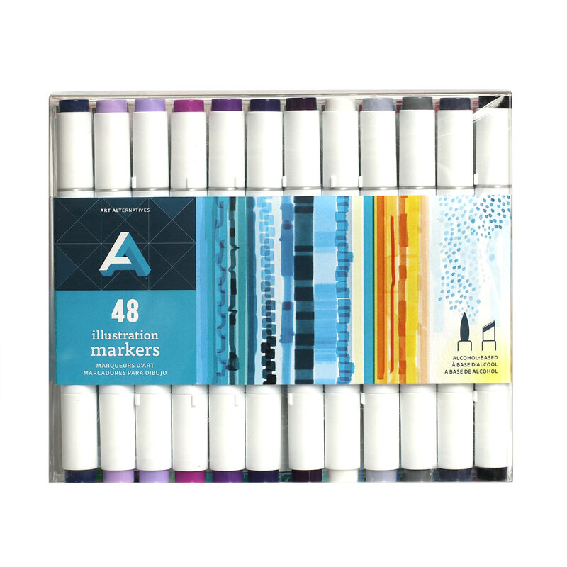 Art Alternatives Illustration Marker Sets, 48-Marker Set