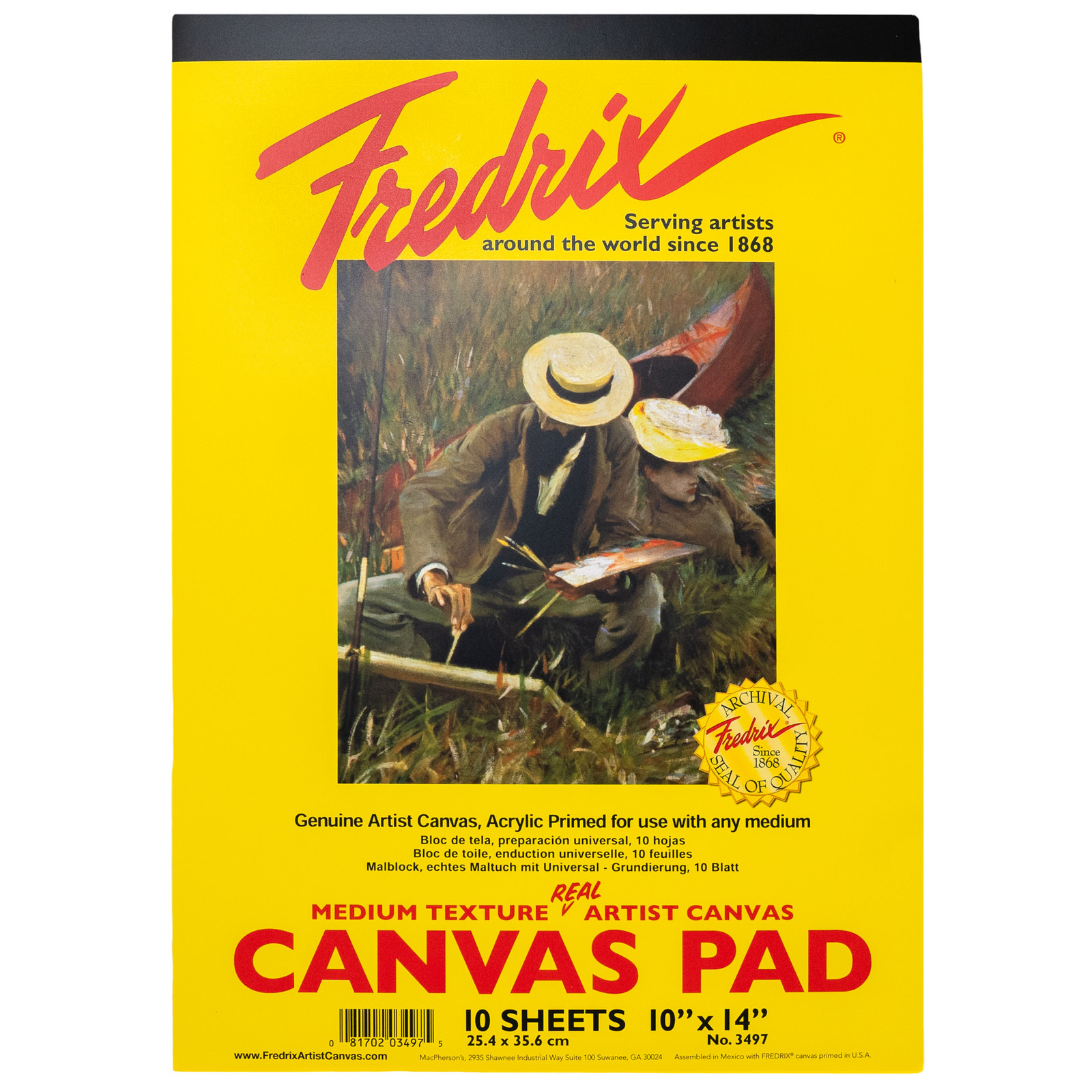 Fredrix Real Canvas Pad 10X14