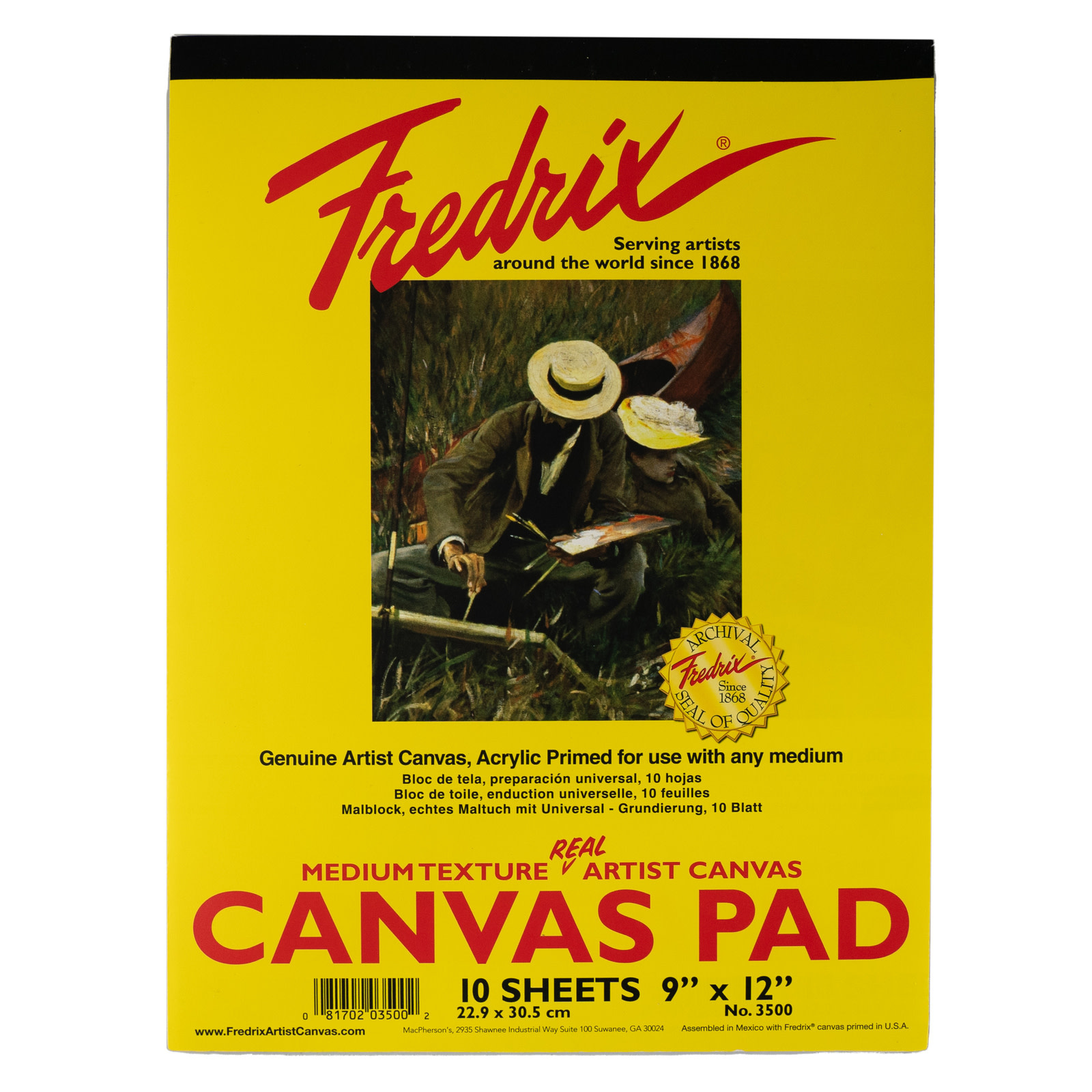Fredrix Real Canvas Pad 9X12