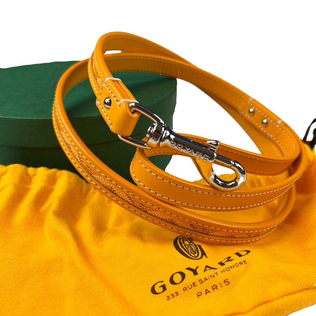 Brand New Goyard Edmond Dog Leash Yellow Size 110 - Bring It Back LLC