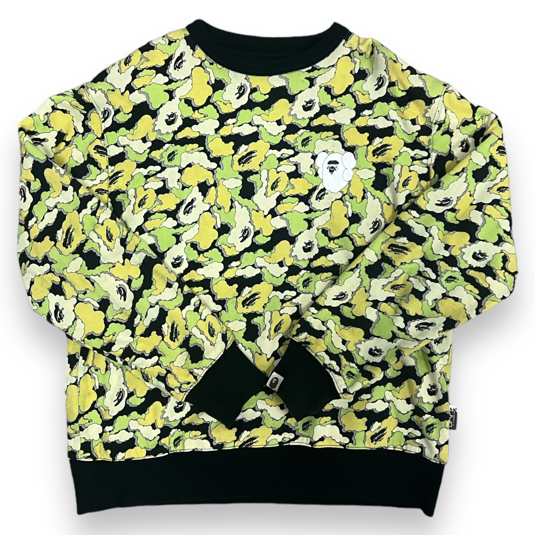 トップス A BATHING APE BAPE KAWS CHOMP CREW NECK A BATHING APE® 2005 Bape x Kaws Crewneck | azzashop | REVERSIBLE