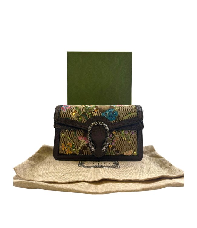 Women's Gucci Dionysus Super Mini Bag | Golden | BrandFactoryPro