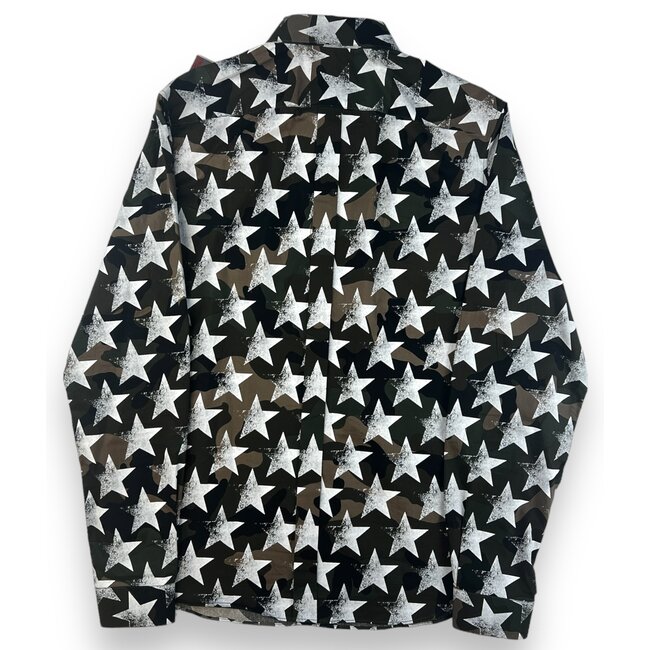 Valentino Valentino Camo Star Button Up Size Large