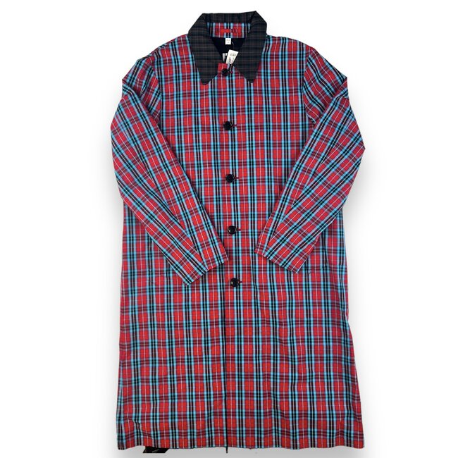 burberry Burberry Contrast Collar Check Nylon Twill Car Coat Size 50 (Large)