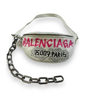 Balenciaga Balenciaga Agneau Graffiti All Over XXS Belt Bag