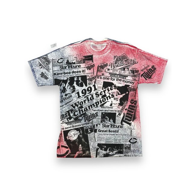 vintage 1991 Minnesota Twins AOP Tee Size XL M/S