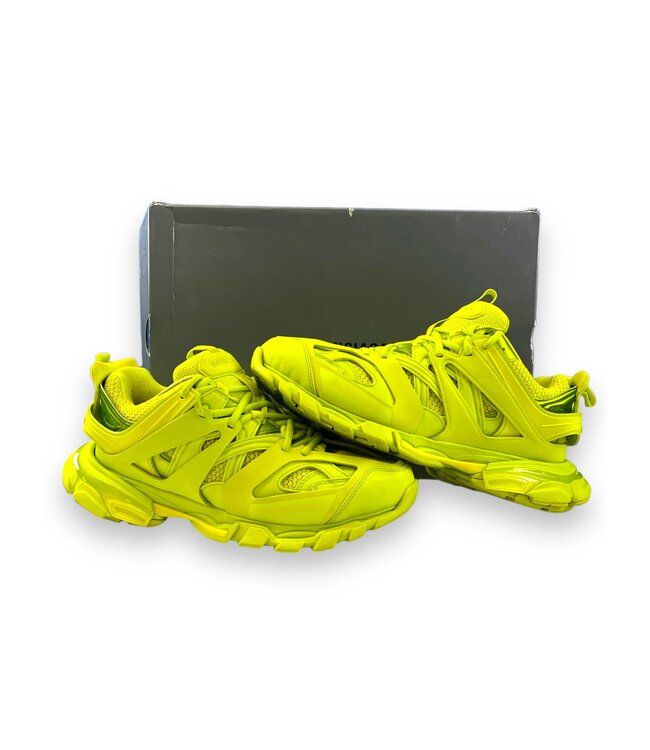 Pre Owned Balenciaga Triple S Sneaker Neon Yellow Size 12 Bring It Back LLC