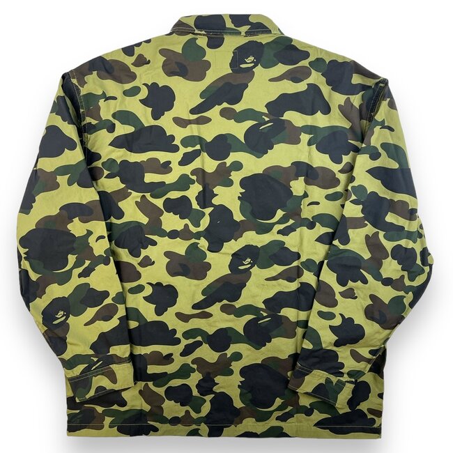 A Bathing Ape Bape Military Button Green Camo Size S