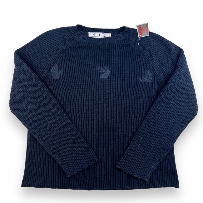 Off-White Off-White Knit Sweater Navy Size Medium