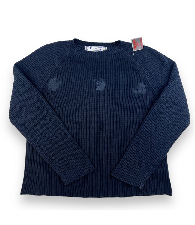 Off-White Off-White Knit Sweater Navy Size Medium