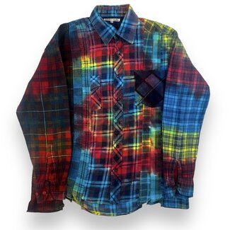 Needles Needles Tie Dye Rebuilt Flannel Size Small