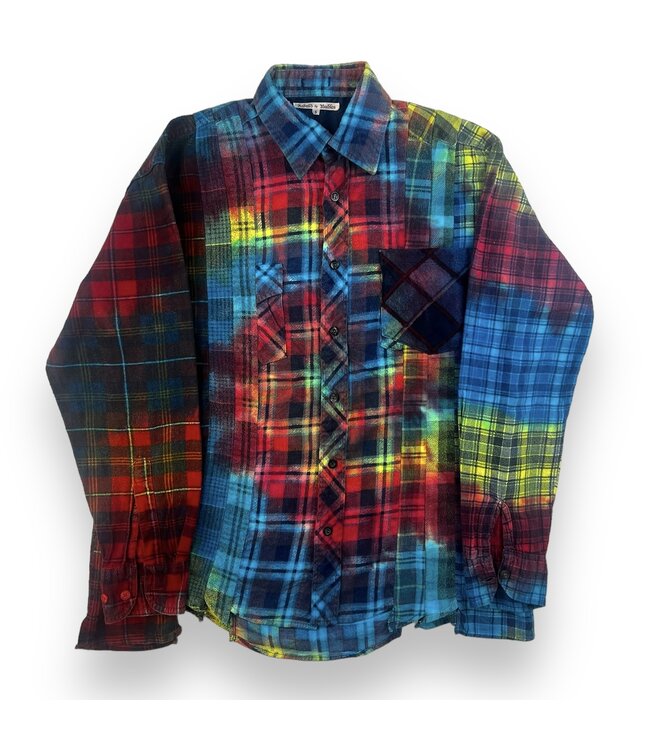 Needles Needles Tie Dye Rebuilt Flannel Size Small