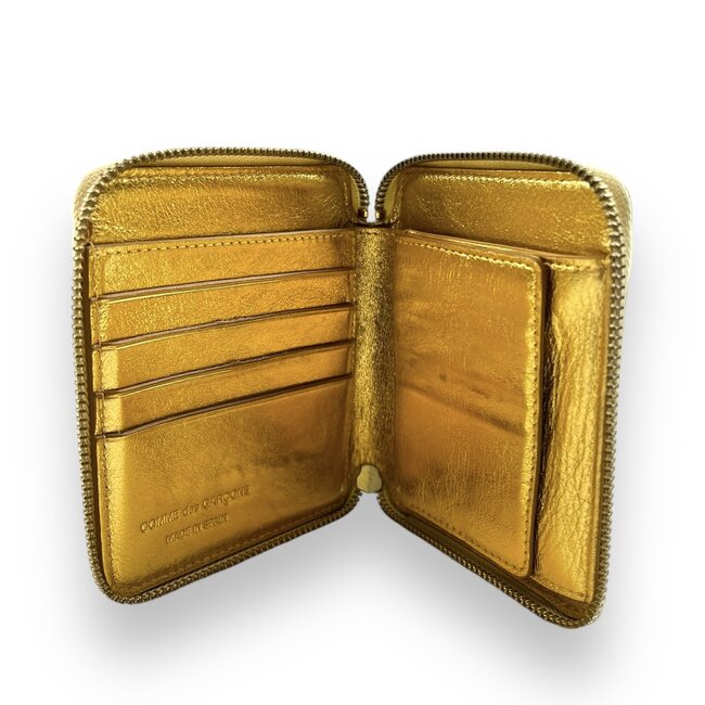 Comme Des Garcon CDG Gold Zip Wallet