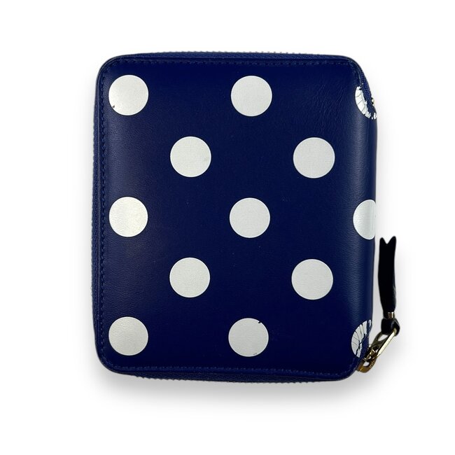 Comme Des Garcon CDG Blue Polka Dot Wallet